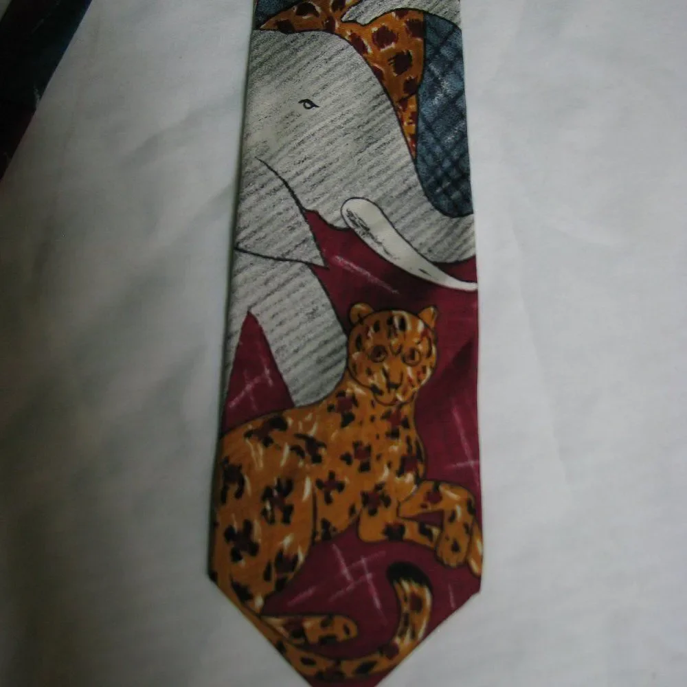 Vintage World Wildlife Fund Silk Necktie